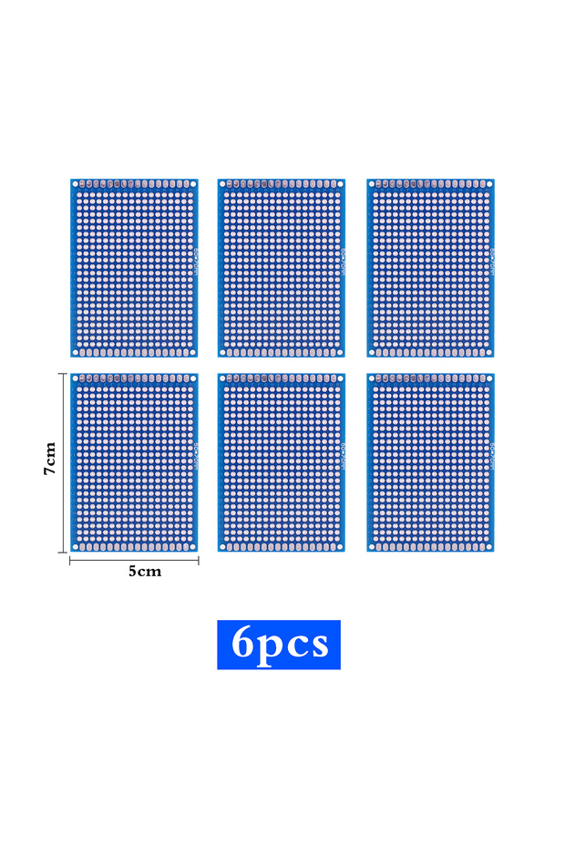 5x7cm 6pcs PCB Circuit Prototyping Board Double Side Prototype Boards DIY Universal Printed Perfboa