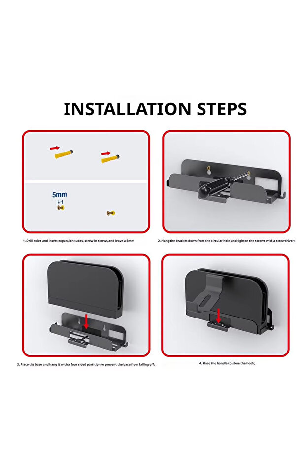 حامل تثبيت على الحائط باللون الأزرق الفاتح لوحدة تحكم Switch 2 وقاعدة تخزين وعصا التحكم - 4