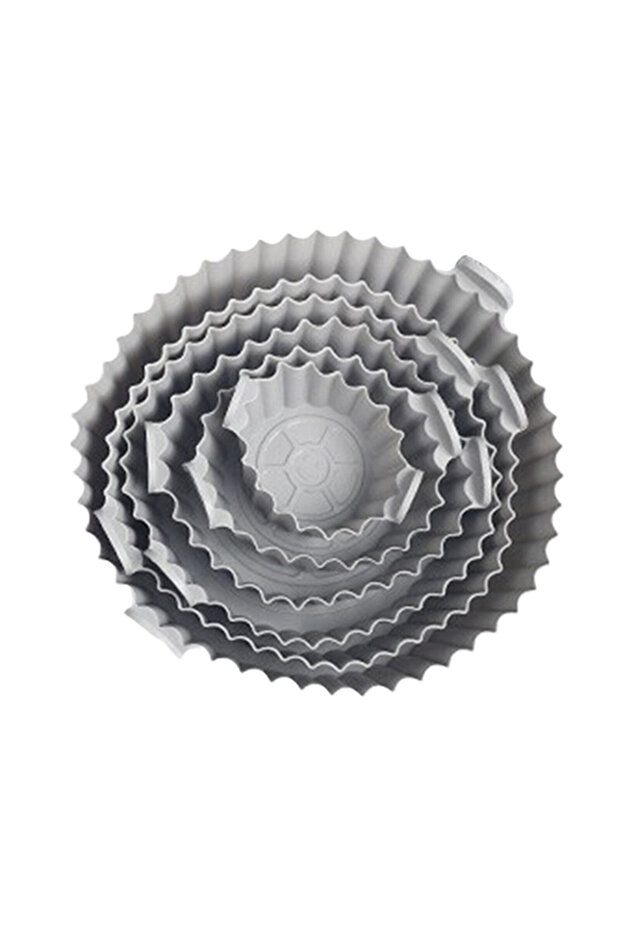 Gray Airfryer Silicone Basket Reusable Oven Baking Tray Silicone Mold For Air Fryer Pizza Fried Chic