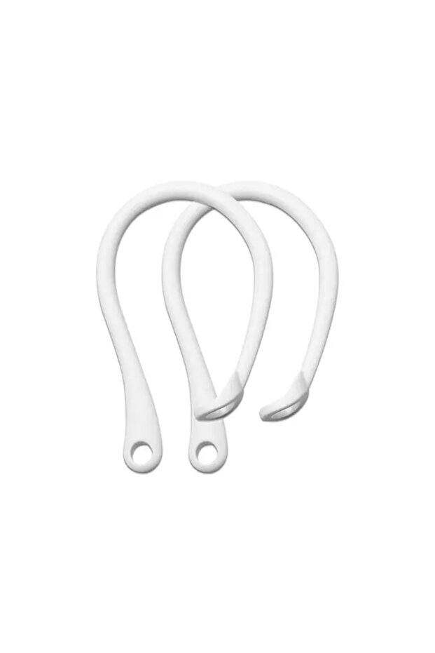 سماعة أذن بلوتوث بيضاء من السيليكون مزودة بمشبك أذن لأجهزة Airpods 4 3 Pro 2 1 مزودة بمشبك حلقي لسماعة الأذن