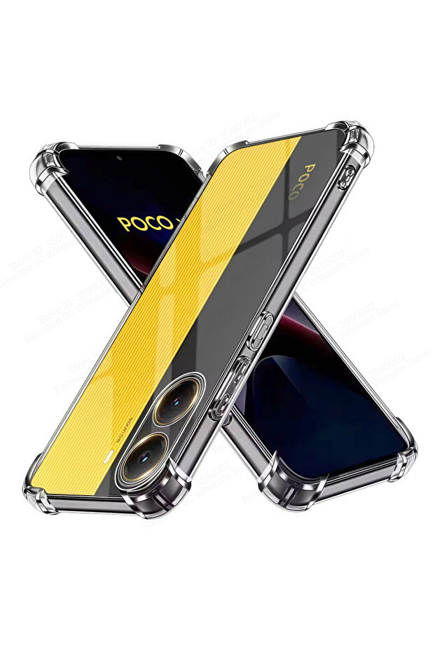 جراب خلفي شفاف مقاوم للصدمات من السيليكون الناعم لهاتف Poco X6 X7 Pro لهاتف Poco X7 Pro
