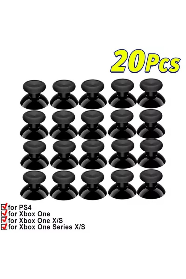 20 قطعة من أغطية قبضة الإبهام الناعمة البديلة لعصا التحكم لـ Xbox One Series X/S PS4