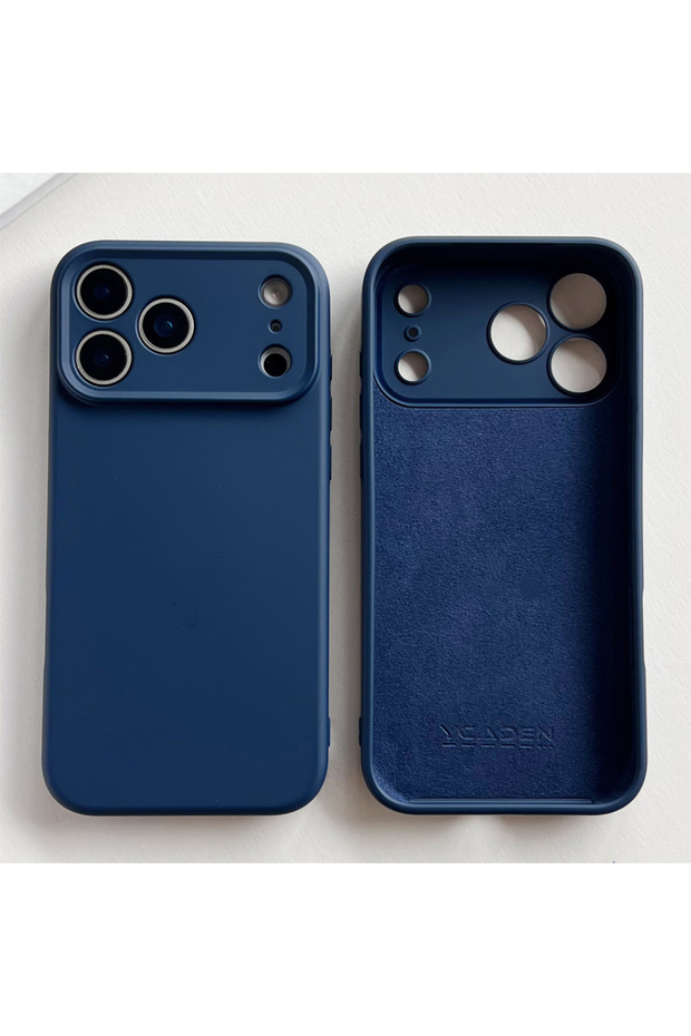 غطاء مقاوم للصدمات من مادة TPU باللون الأزرق لهاتف iPhone 17 و16 Pro Max و17Air و16 و15 و14 و13 Plus