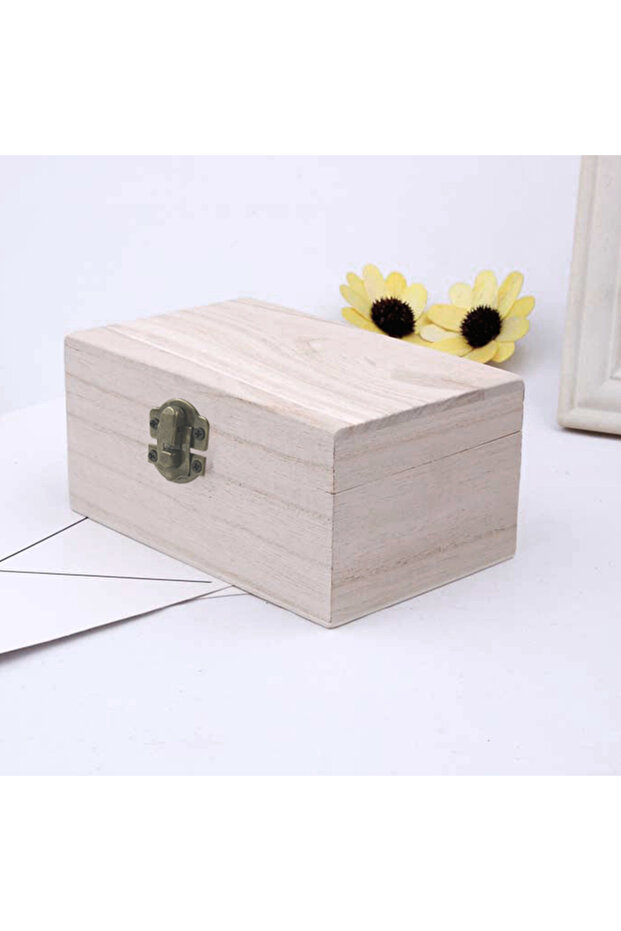 L 1/3pcs Log Color Scotch Plain Wood Wooden Square Hinged Storage Boxes Craft Gift Box Handmade Cas.