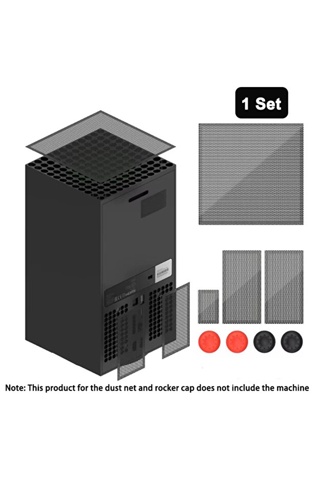 1 Set Anti Dust Filter Cover For Xbox Series X Console Cooling Fan Dustproof Cover Thumbstick Grip C