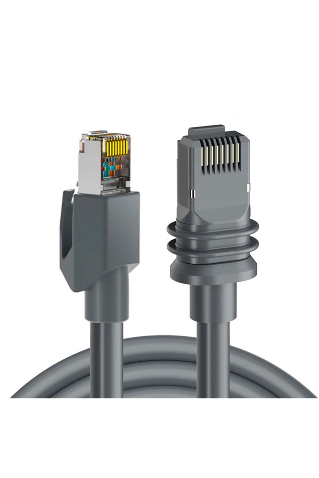 كابل RJ45 مقاوم للماء بطول 5 أمتار و16.4 قدم، رمادي اللون، لطبق Starlink Mini Dish، بسرعة نقل 1200 ميجابت في الثانية، مناسب لأجهزة الكمبيوتر