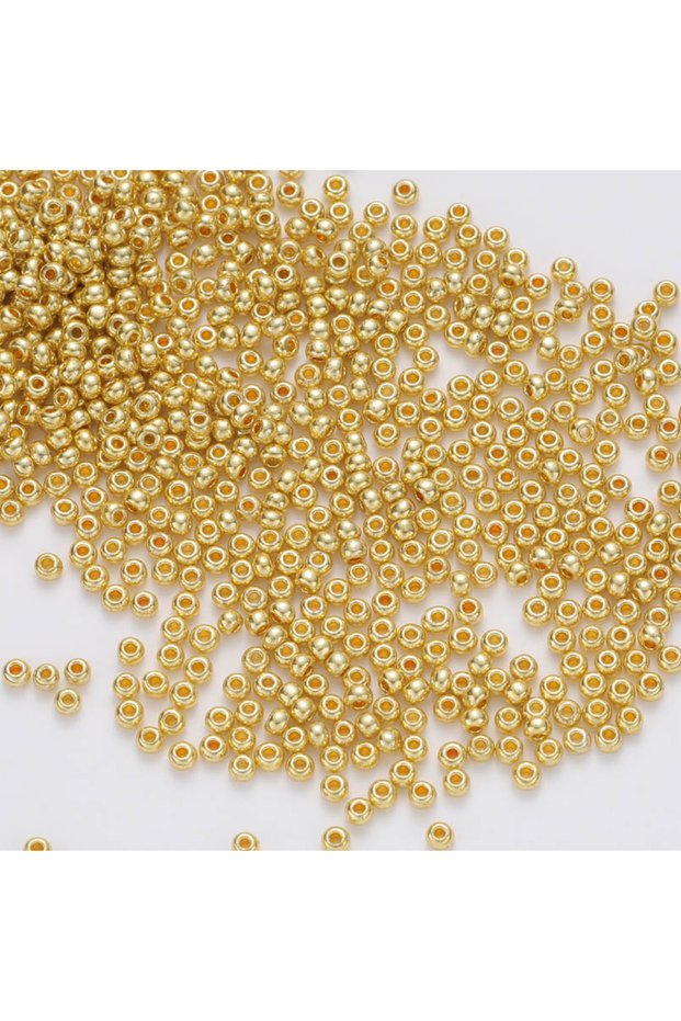 2MM-10G FTH715 900 Pieces 11/0 Waterproof Metallic Color Glass Beads For BoHO Needle Work 10Grams/Ba