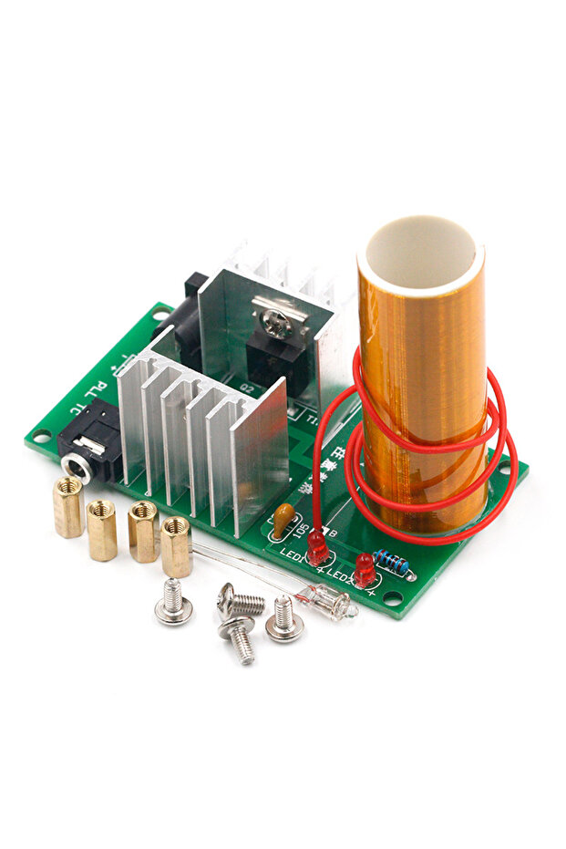 Mini Tesla Coil DIY Electronic Kit DC 15-24V 15W Tesla Music Coil Plasma Speaker Fun Kits Arc Pla...