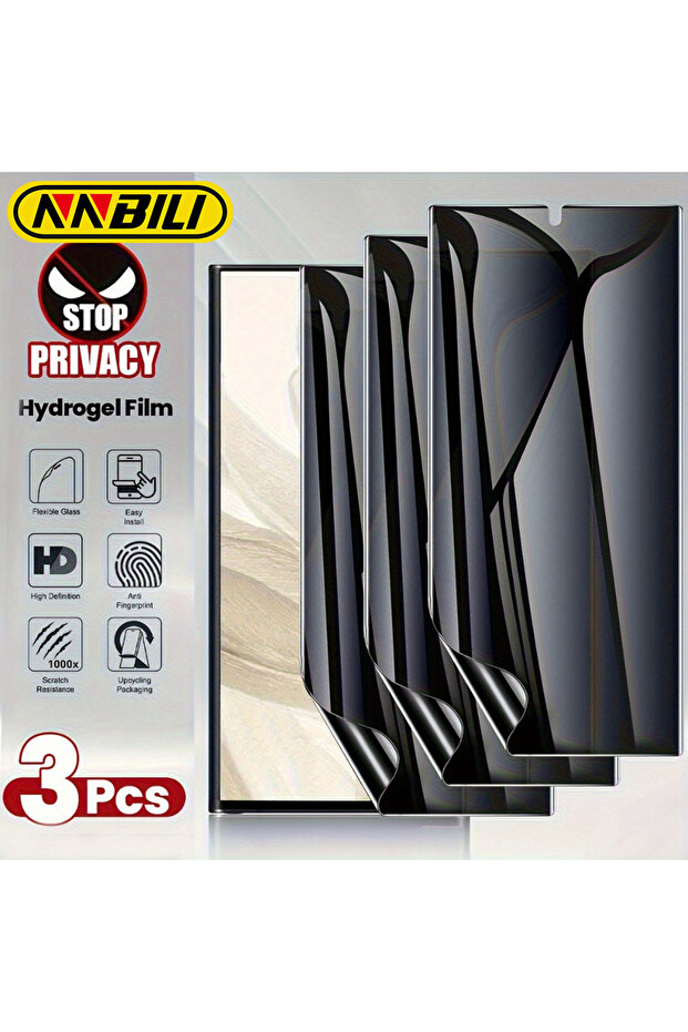 3Pcs Privacy Hydrogel Samsung S22 Ultra NNBILI 3Pcs Anti-Spy Hydrogel Film for S23 S21 S22 S24 S25