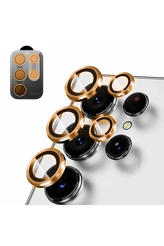 For S24 UItra Gold A For S24 S25 Ultra S24+ S23 PLUS Diamond Camera Lens Protector Lilm Full Cover