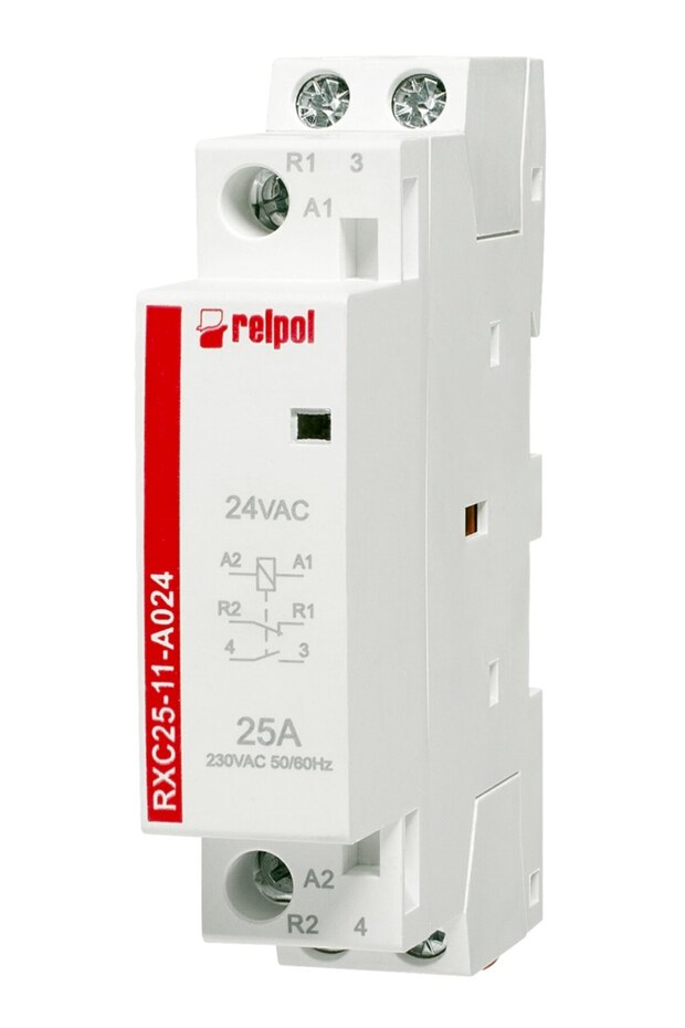 Installation contactor 1NO 1NC 25A 24 VAC RXC2511A024 - 1