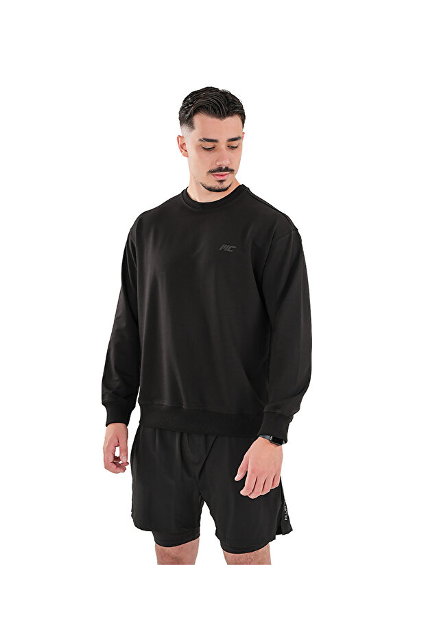 Basic Sweatshirt Siyah - 1