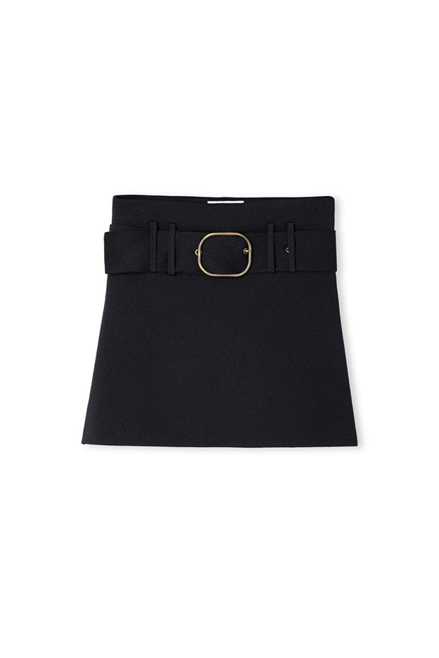 Kuşaklı triko etek - 3