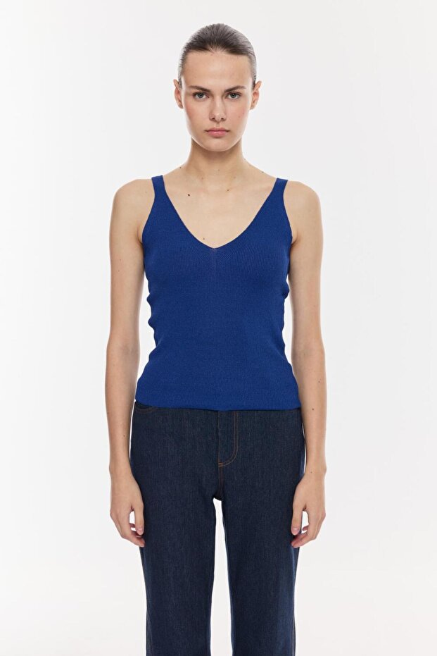 V Yaka Şık Bluz - 1