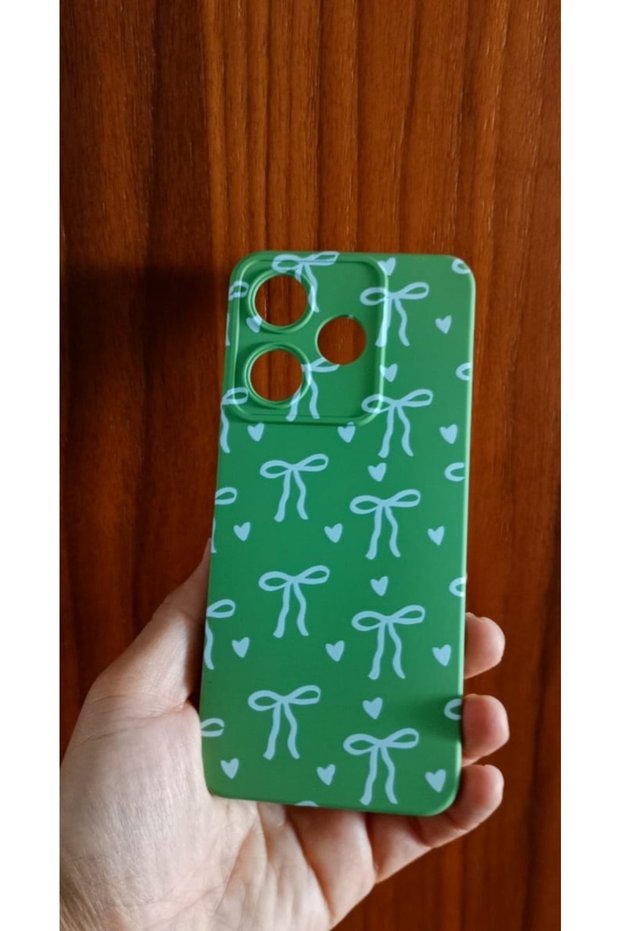 Redmi 13 Ribbon/Bow Printed Inside Velvet Silicone Phone Case