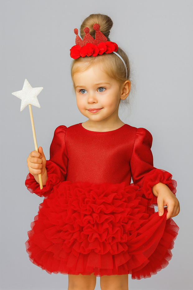 Long Sleeve Puffy Tulle Tutu - Princess Dress, Birthday, Special Occasion Dress