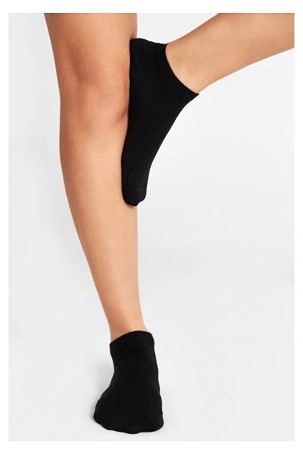 Women's Black Booties Socks 6 Pairs