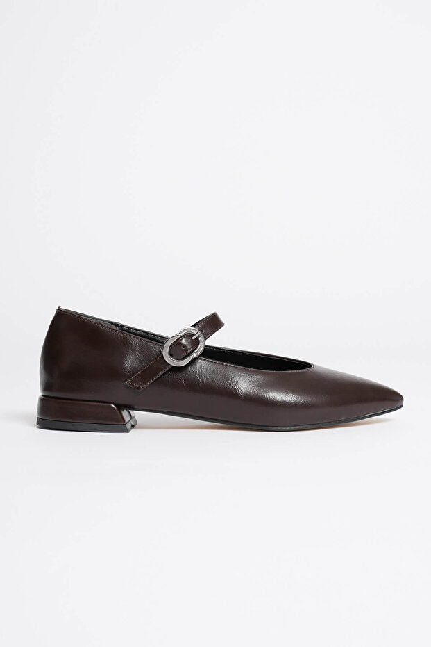 Women's Bitter Brown Daily Short Heeled Shoes Tr23Ms01B