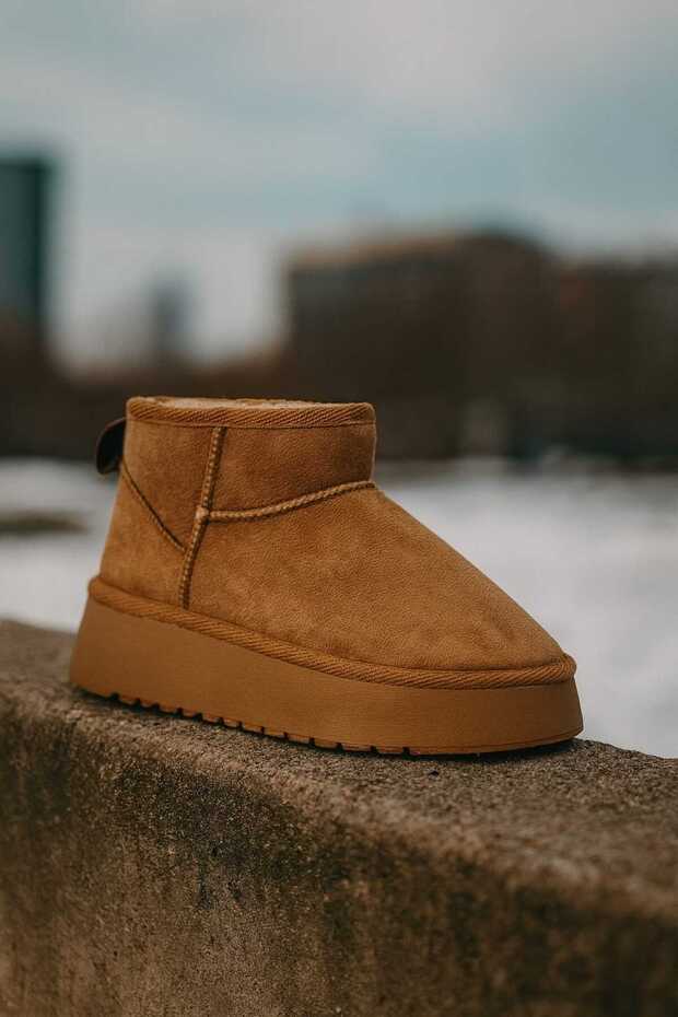 Kadın Kısa Bot C304-Taba - 4