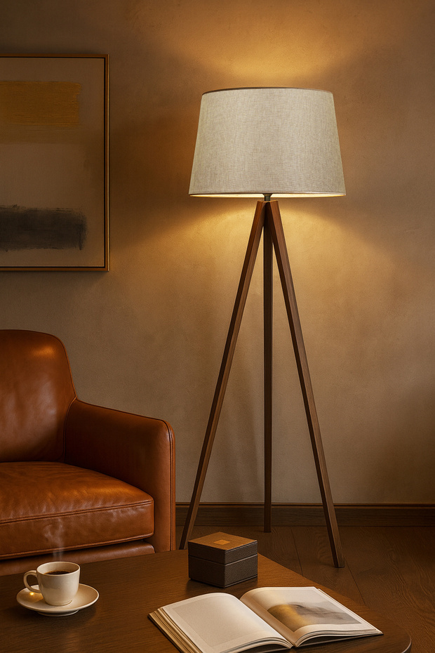 Ceviz Kumbeji Ahşap Lambader - 1