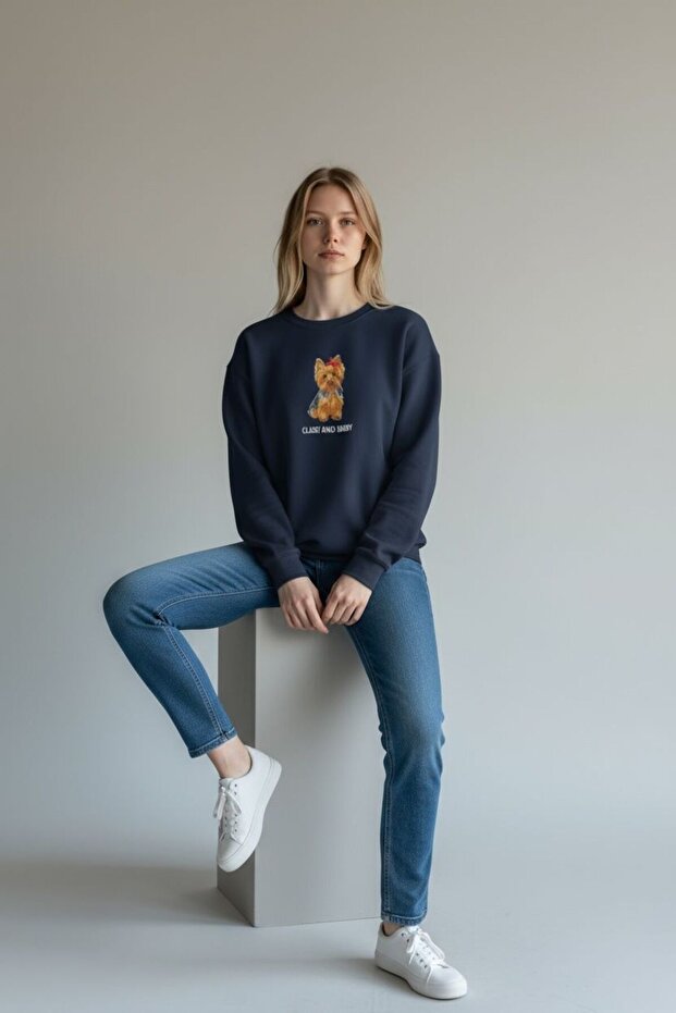 KADIN SWEATSHIRT LACİVERT - 3