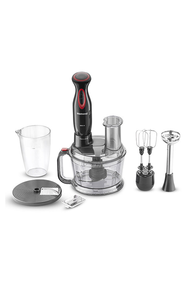 Functionall 2851H Mutfak Robotu Siyah Kırmızı - 1