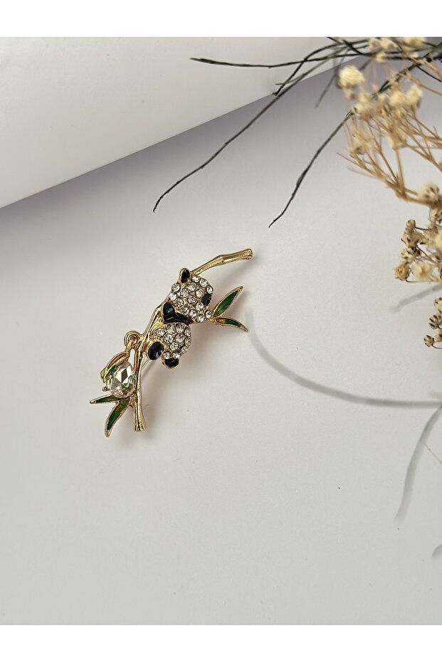 Renkli broş panda broş - 2