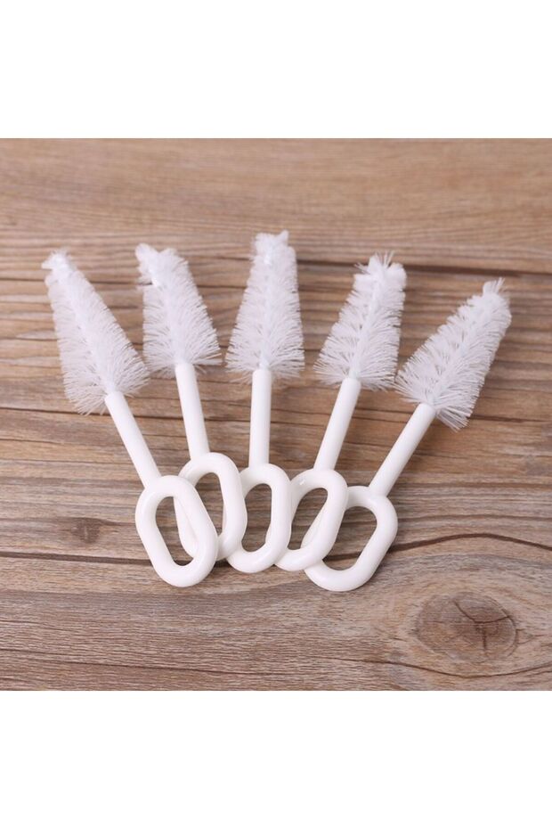 5 Pcs/Set Nipple Cleaner Baby Nipples Brush Cleaning Tools Professional Bristle High Density Paci...