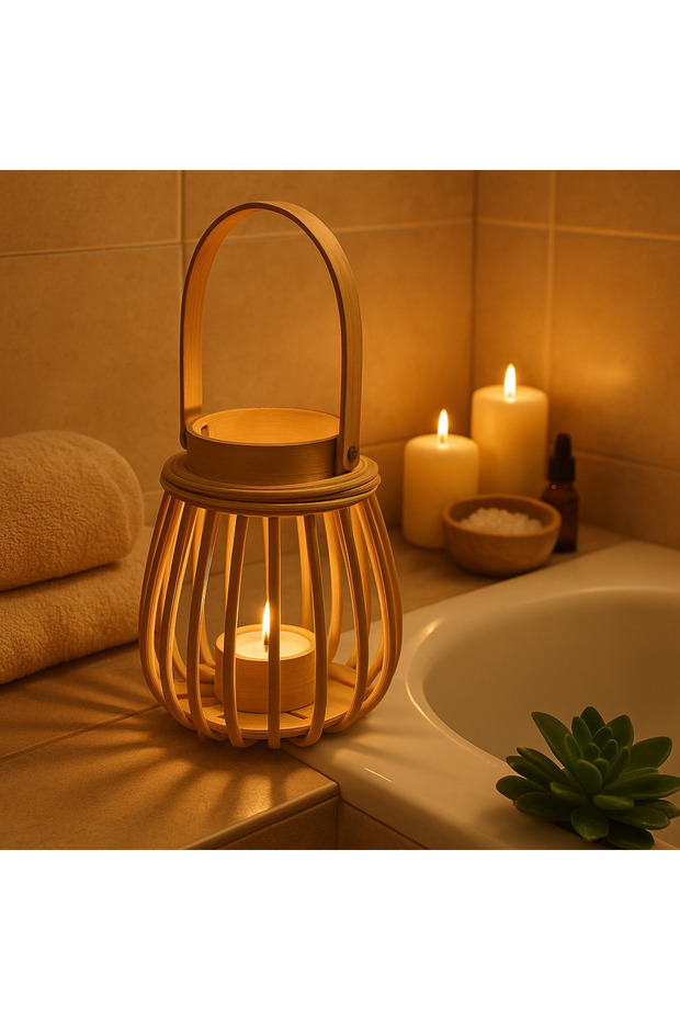 Bambu Şamdan Mumluk - 3