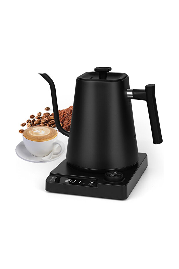 KT10 PRO Electric Kettle 1L - Stainless Steel with Temperature Control Electric Kettle (Black)
