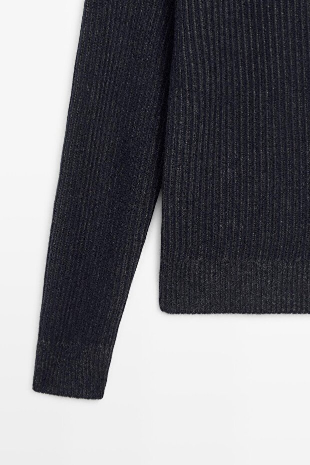 Yün karışımlı triko hırka - 7