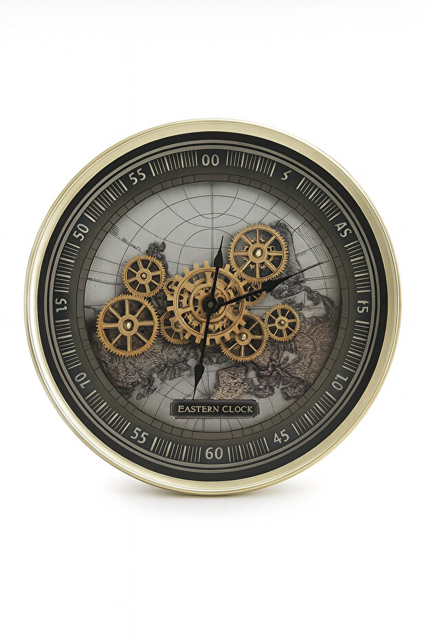 Lüx çarklı 60cm duvar saati - 1