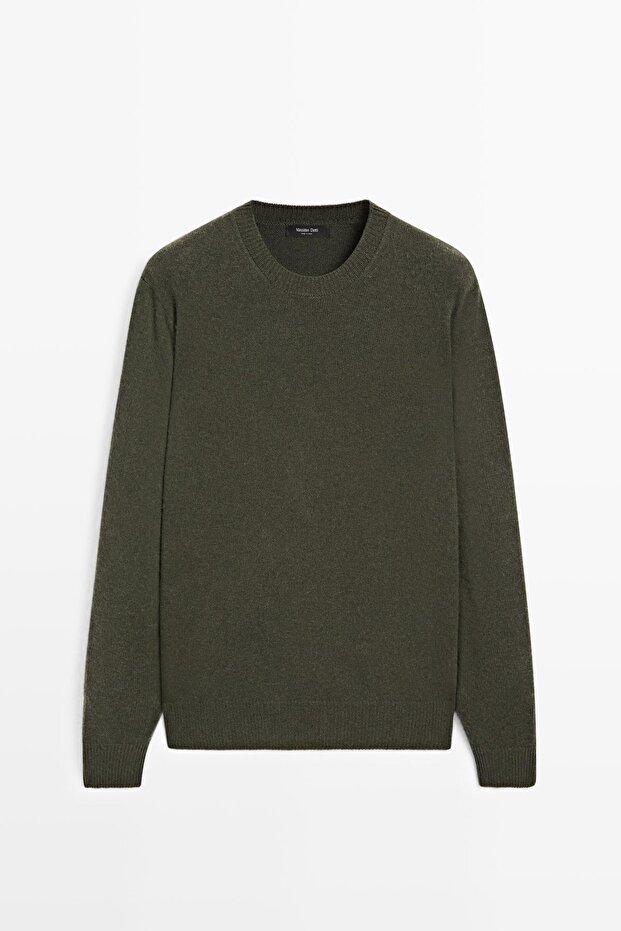 Yün karışımlı bisiklet yaka triko kazak - 5