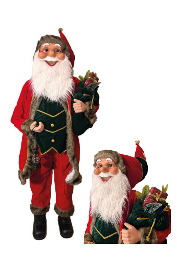 New Year Santa Claus Gift Wrapped Model 180 cm Giant Size Santa Claus Christmas Decoration Ornament