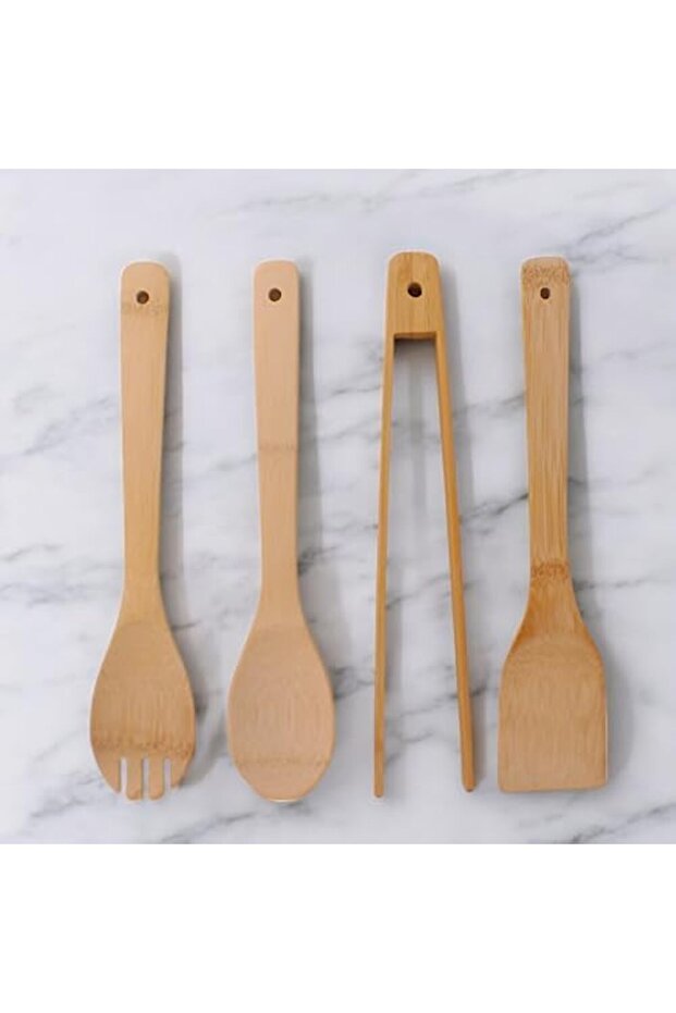 Bamboo Serving and Spatula Set 4-Piece Set, 4 Bamboo Serving Sets - Complete Your Table Setting with Style - 2