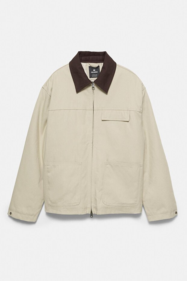 Kontrast yakalı ceket - 8