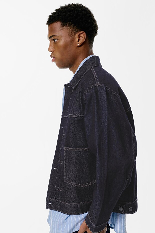 Cepli denim ceket - 4