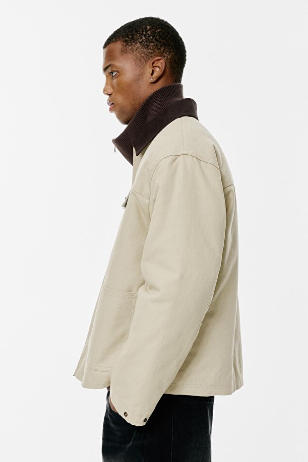 Kontrast yakalı ceket - 5