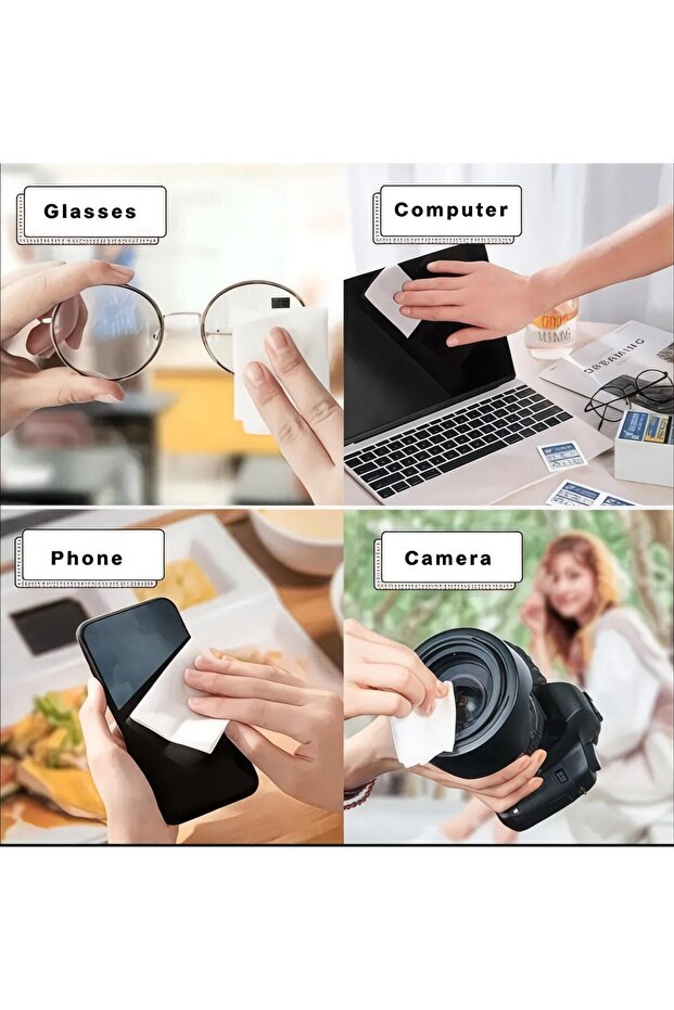 5 قطع من النظارات التي تستخدم لمرة واحدة - قماش تنظيف شاشة الهاتف المحمول