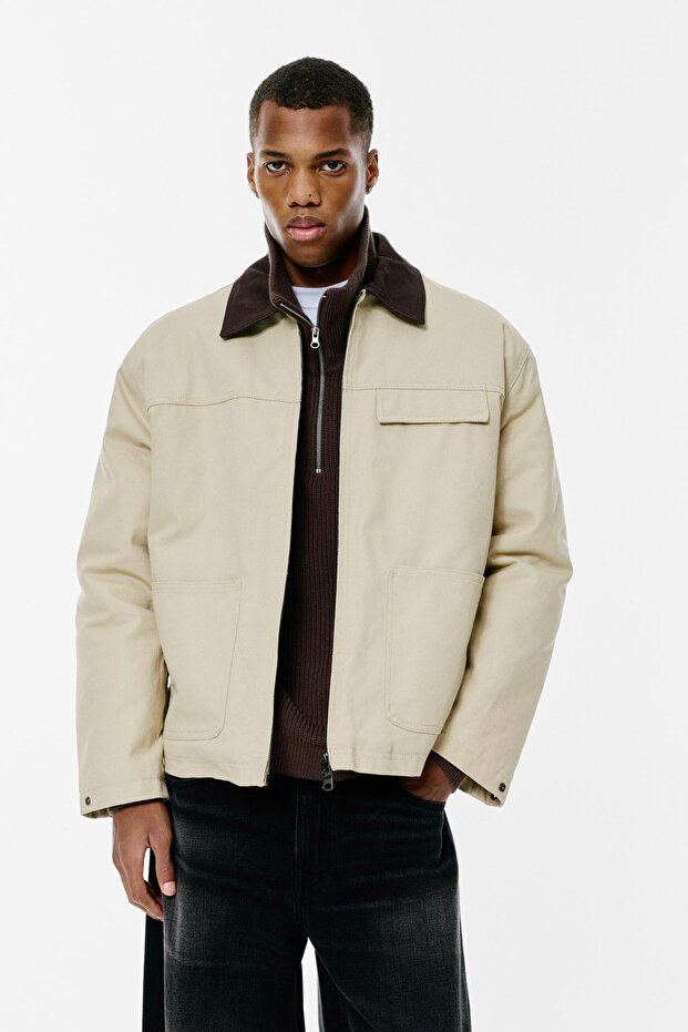 Kontrast yakalı ceket - 3