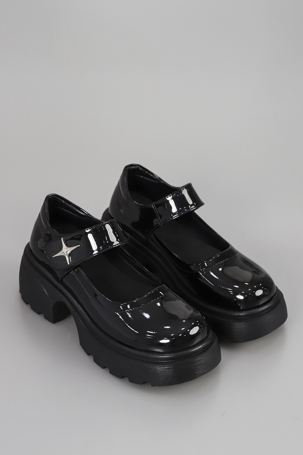 Dvmd 2800 High Sole Metal Buckle Detailed Loafer