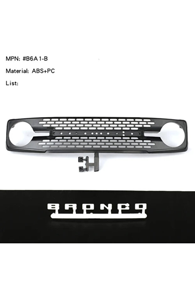 B6A1-B Rcdream Front Grille Mask #a For 1/10 Rc Crawler Car Traxxas Trx4 New Bronco Body Upgrade Opt
