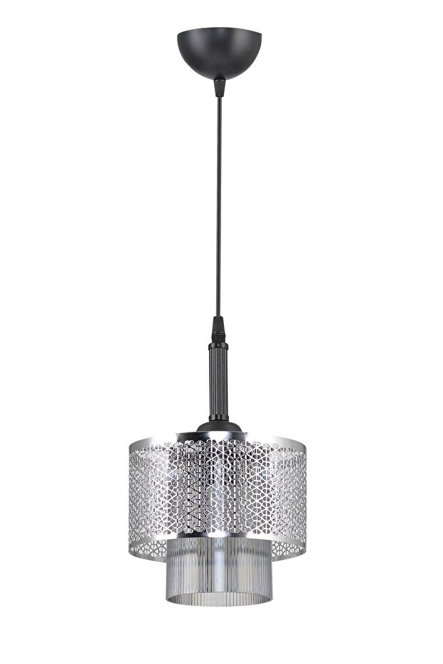 Tekli Motif Sarkıt Avize Krom Modern Tasarım - 4