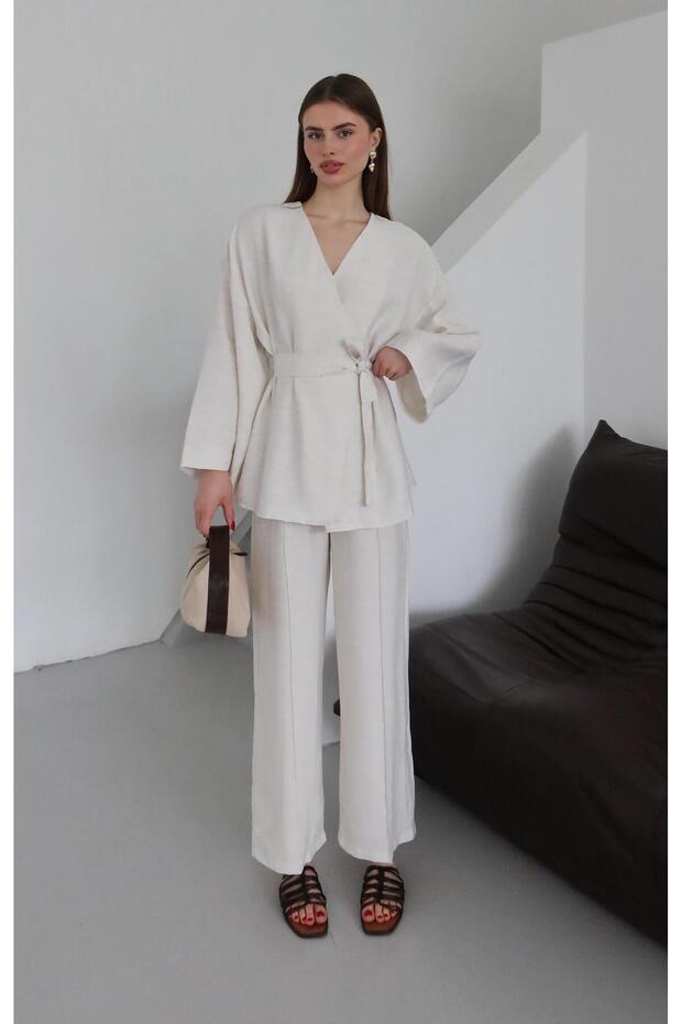 Natural Tie-Dye Kimono Set
