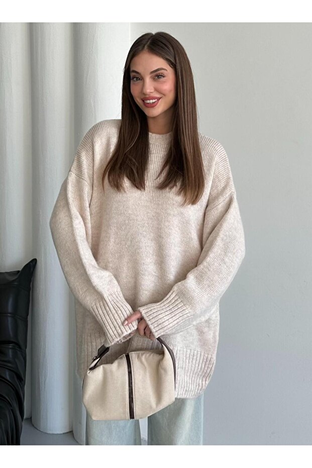 Taş Düz Basic Kalın Kazak - 1