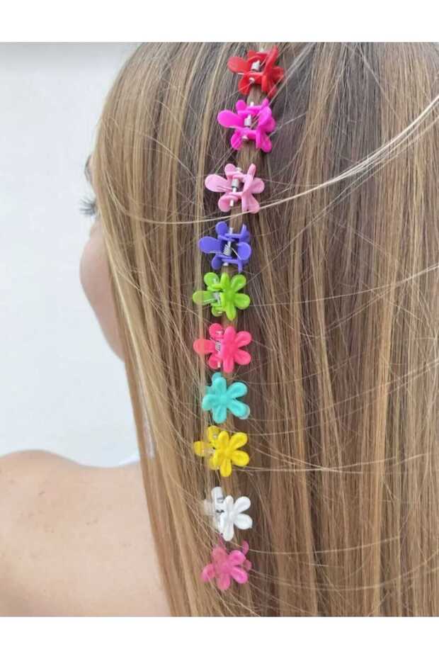 Unbreakable 30 Pieces Mini Colorful Flower Hair Clips