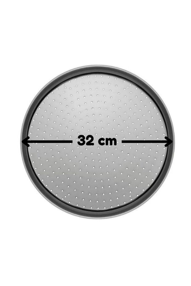 Set of 2 White 45x65 Cm Silicone Dough Rolling Mat and Pizza Tray 32 cm