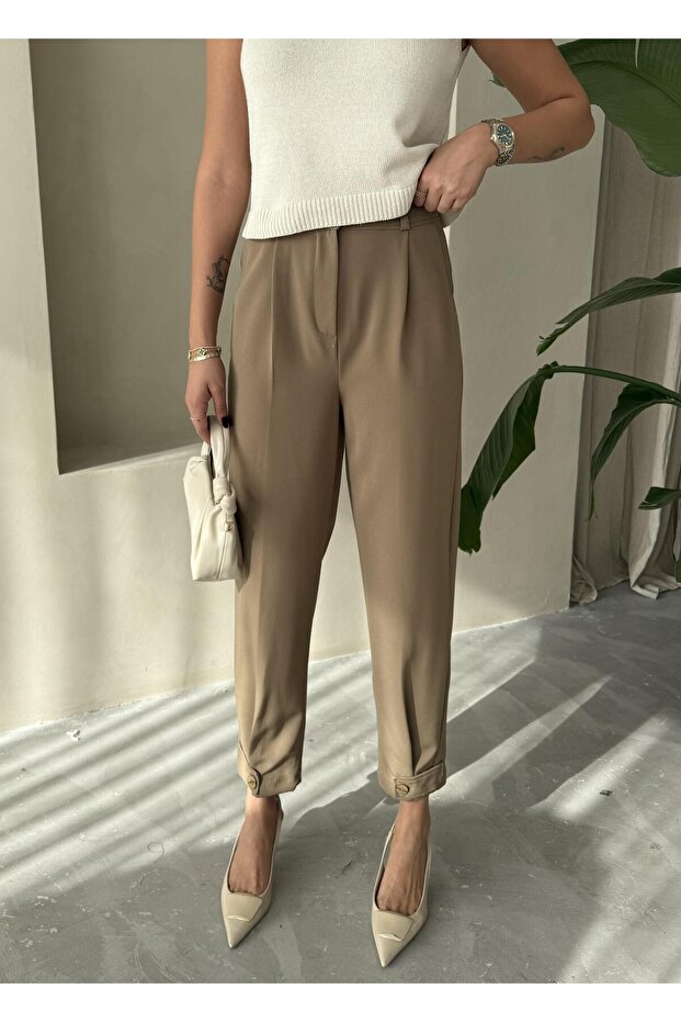 بنطلون كاكي روبي بأزرار - 1