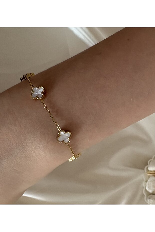 Yonca kolye ve yonca bileklik set - 4