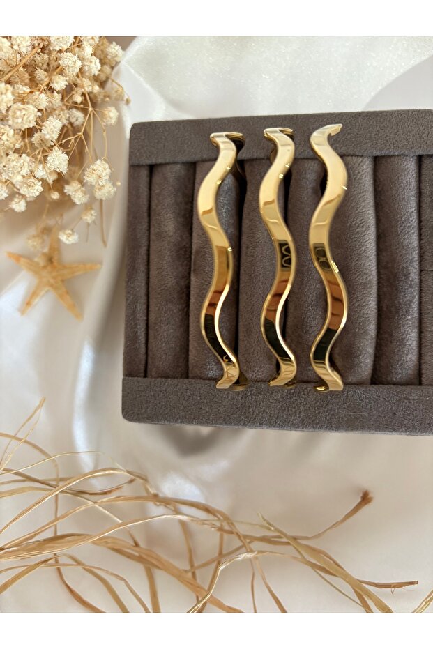 Zikzak model kalın ajda bilezik - 2